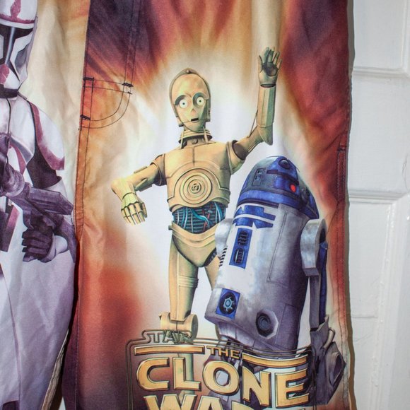 STARWARS Men's Graphic Long Swimwear Shorts Lucasfilm Ltd Size Large Pre-owned - Picture 6 of 9